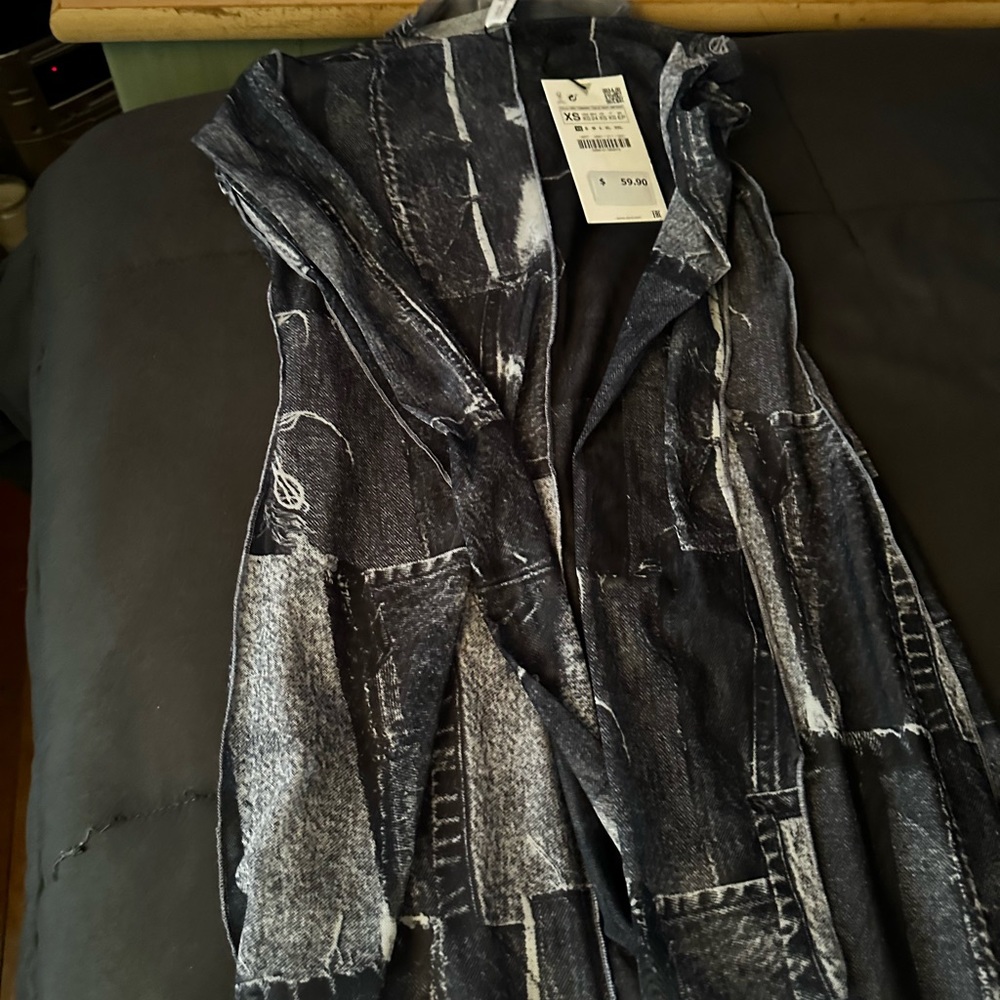 BN Zara Long Denim Patch Dress